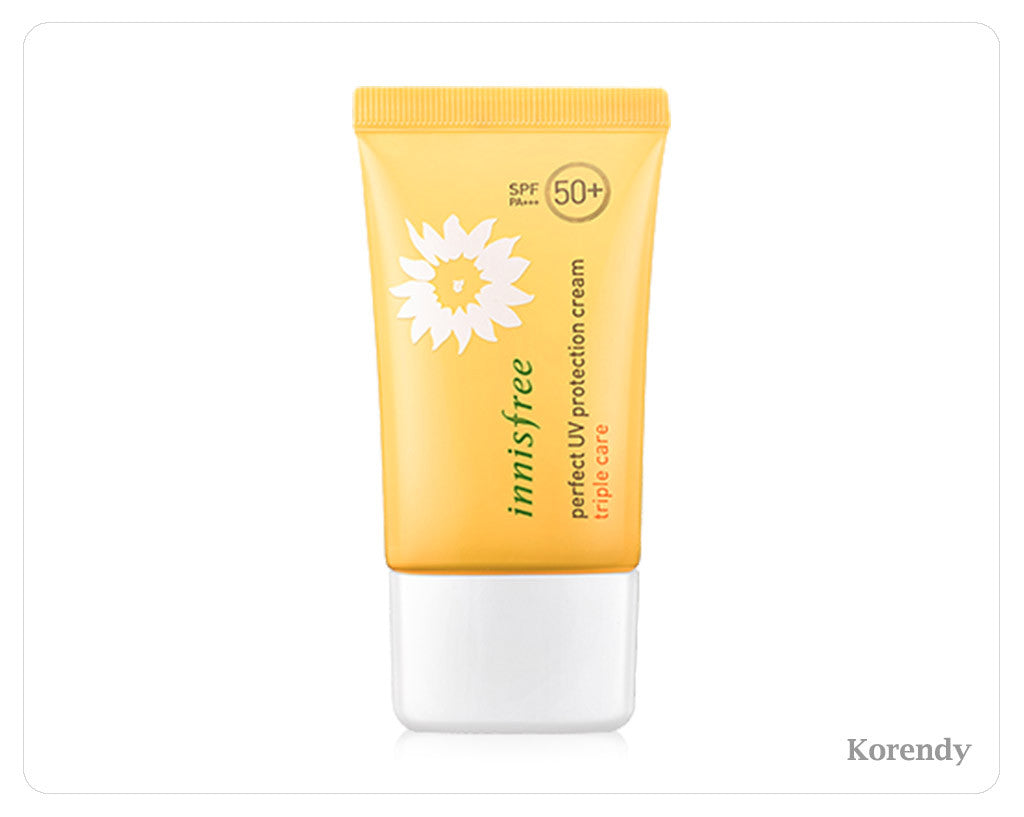 Innisfree (Sun) Perfect UV Protection Cream Triple Care SPF50+ PA+++ 50ml - korendy türkiye satış - kore cilt bakım kozmetik ürünleri türkiye - 1