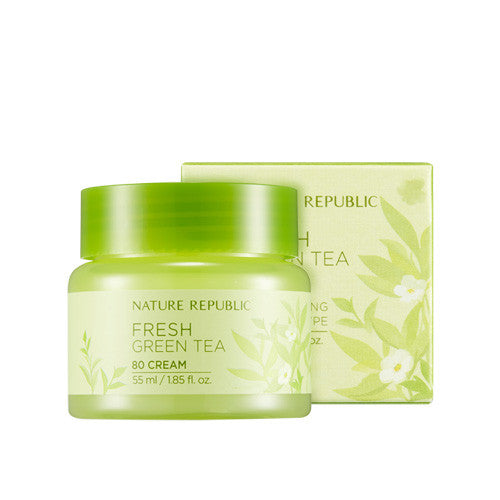Nature Republic - Fresh Green Tea 80 Cream 55ml