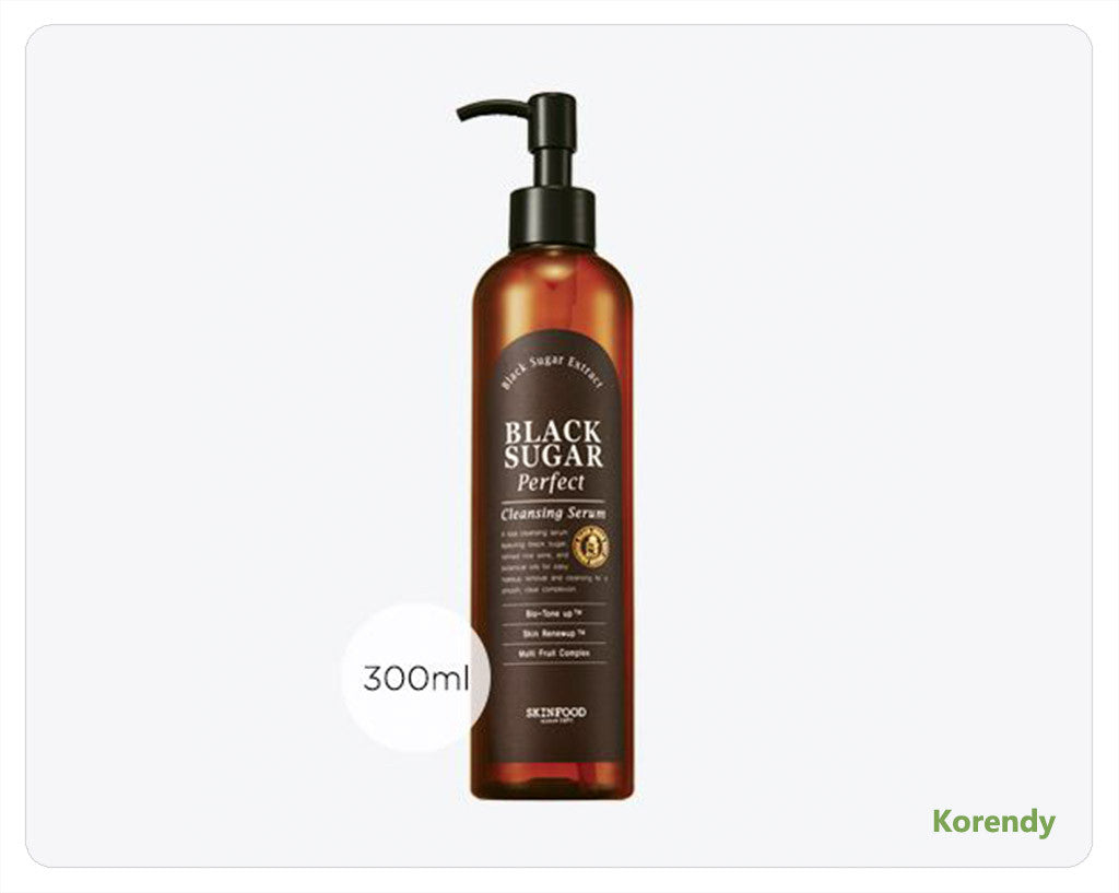 Skinfood - Black Sugar Perfect Cleansing Serum 300ml - korendy türkiye satış - kore cilt bakım kozmetik ürünleri türkiye