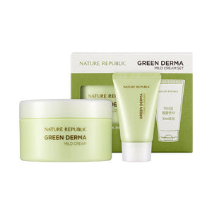 Nature Republic - Green Derma Mild Cream Set (Mild Cream + Foam Cleanser)